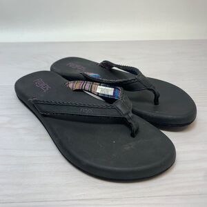 Flojos Women’s Size 9 Black Memory Foam Flip Flops Thong Comfort Sandals